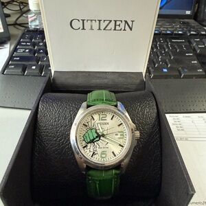 Citizen Eco-Drive Watch with Green Strap